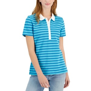 Omen Tolo hirhirhiractory acot oferta EW rrival ustomized hhort leeve Striped olo hirhirt nnit RIC Abric omfortable - Product Image 6