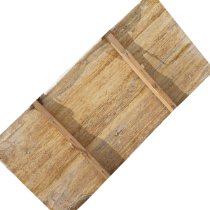 Travertino con vetas doradas, pulido sin relleno, pulido con relleno, hecho en Turquía, muestras de 20x20cm, para paredes interiores y exteriores, pisos de villas y hoteles. - Product Image 1