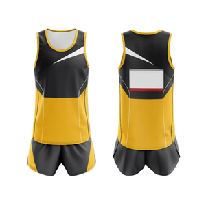 Ropa de entrenamiento para correr profesional para hombre, uniforme de pista y campo, traje para correr, precio al por mayor, diseño personalizado, uniforme deportivo para correr - Product Image 1