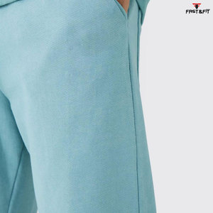 100% coton coupe ajustée décontracté taille moyenne Style avec couleur unie léger haute qualité lavé à l'acide saison d'été pantalons pour hommes - Product Image 4