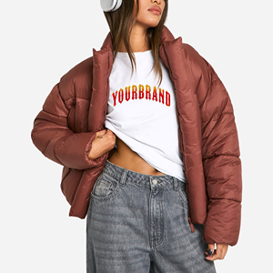 Chaquetas acolchadas de manga larga para mujer de nuevo estilo a la venta, recién llegado, ropa de invierno, chaquetas para mujer, abrigos gruesos ligeros con burbujas - Product Image 1