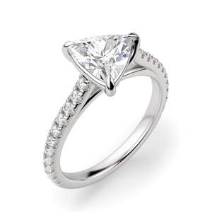 Anillo de compromiso Moissanite Trillion Cut - Product Image 1