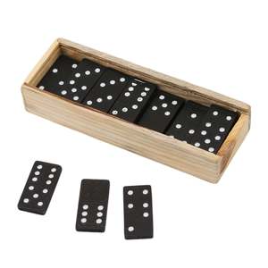 Juego clásico de calidad premium, dominó de madera elegante con caja de almacenamiento creativa para diversión familiar y regalos - Product Image 3