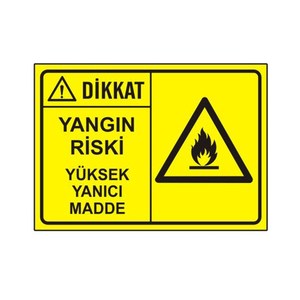 Signalisation de risque d'incendie élevé - Avertissement de matériau inflammable pour équipement de lutte contre les incendies - Product Image 1