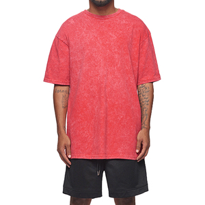 2025 poids lourd 100% coton hommes pour T-shirts imprimés bouffants grande taille vêtements décontractés tissu tricoté de haute qualité - Product Image 1