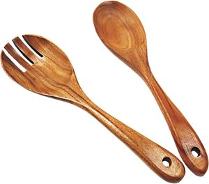 Más vendidos y accesorios de cocina de alta calidad Artesanía de madera Cuchara Tenedor Juego de utensilios de madera para cocinar Juego de utensilios de cuchara de madera - Product Image 3