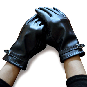 Gants en cuir de mouton de haute qualité pour l'hiver Style uni à la mode pour un usage quotidien et des sports de plein air pour la conduite - Product Image 4