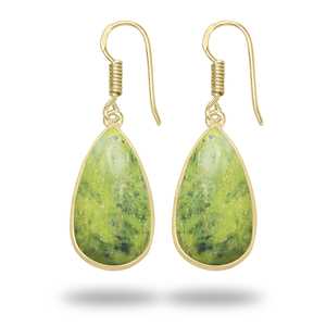 Pendientes de Atlántasita Natural al por Mayor, Joyería de Lujo Chapada en Oro sobre Latón para Ella, Pendientes Minimalistas con Piedras Preciosas - Product Image 6