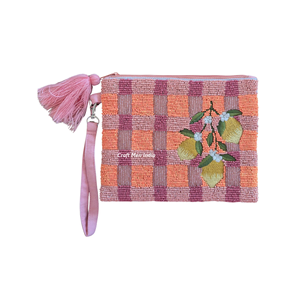 Cartera de Mano Vintage con Cuentas de Cristal para Mujer, con Borla de Perlas Grandes, Logotipo Bohemio, para Uso Diario y Nocturno, Monedero con Cierre de Cremallera - Product Image 5