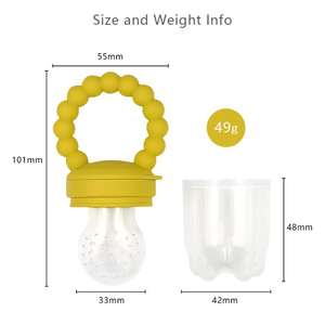 Kits d'alimentation pour <span class=keywords><strong>nouveau</strong></span>-<span class=keywords><strong>né</strong></span> cuillère de distribution de nourriture pour bébé avec couvercle sucette de fruits sans BPA - Product Image 1