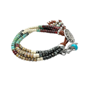 สร้อยข้อมือ Boho สร้อยข้อมือยืดซ้อนสำหรับผู้หญิงเครื่องประดับสร้อยข้อมือลูกปัดทอผู้หญิง - Product Image 6