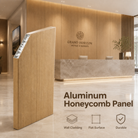 Panneau en nid d'abeille en aluminium de 4 mm pour façade de bâtiment commercial et revêtement de colonnes