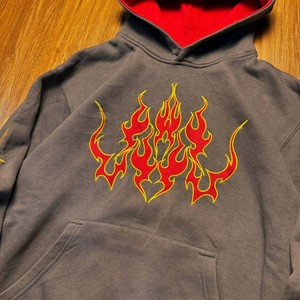 Y2K nouvelle flamme motif géométrique sweat à capuche brodé rue américaine rétro vêtements de sport rue Hip Hop gothique lâche homme Hoodi - Product Image 2