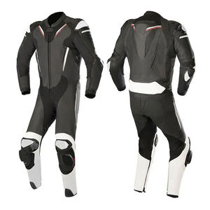 Combinaison de moto en cuir renforcé avec caractéristiques de sécurité avancées et armure de protection pour les vêtements de course automobile de moto de course - Product Image 2