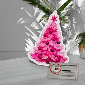 Azulejos Magnéticos Acrílicos con Forma de Flor de Árbol de Navidad Rosa para Extensión de Pestañas, Reutilizables, Ecológicos, Herramientas para Extensión de Pestañas, Marca Privada - Product Image 1