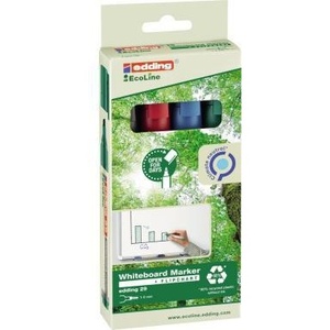 Marcadores para pizarra blanca EDDING 29 EcoLine 1-5 mm, colores surtidos, 4 piezas/paquete - Product Image 1