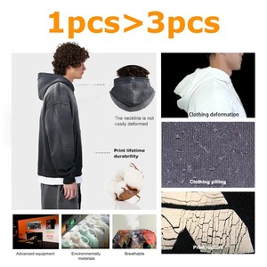 Custom 500gsm Oversized Heavy Weight 100% Cotton Hoodie Latest <b>Vintage</b> Acid Washed Streetwear Plus Size for Winter <b>Tracksuits</b> - Product Image 4