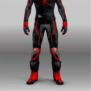 Combinaison de moto en cuir de vache/kangourou sur mesure Johann Zarco 1 pièce pour la piste/la conduite MotoCp pour motards avec protections de niveau 2 CE - Product Image 2