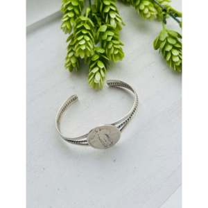 Handmade Sterling <b>Silver</b> Liberty <b>Cuff</b> <b>Bracelet</b> by Navajo Fashionable Artisan Jewelry - Product Image 4