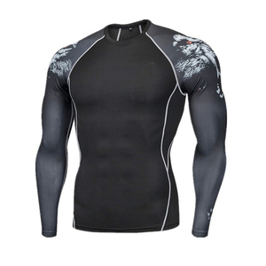High Quality Custom Men's Gym T-Shirt Oversized Streetwear Workout Compression Training Fitness Wear UPF50 Anti-UV - Product Image 2