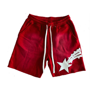 Short de gym personnalisé en éponge française pour hommes Short lourd 100% coton imprimé Streetwear Vintage délavé au soleil et à l'acide pour hommes - Product Image 1
