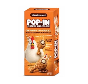 ICONIK Sweet Pop-In Chocolate con Pollo 50g, Delicioso Chocolate Crujiente con Diseño de Pollo, Snack Favorito de los Niños - Product Image 4