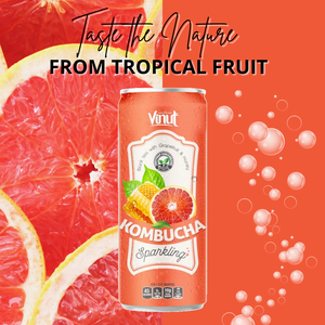 Bebida de fabricación OEM de etiqueta privada 16,9 FlOz Kombucha brillante (miel de pomelo de té negro) Bebidas de té recién procesadas - Product Image 3