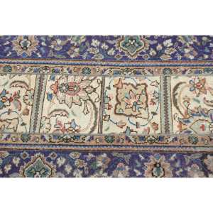 Classique Bleu Beige 2.3x3.1ft À La Main Tapis Turc Rectangulaire Patchwork Conception Laine Polyester Matériel Latex pour Chambre Salon - Product Image 5