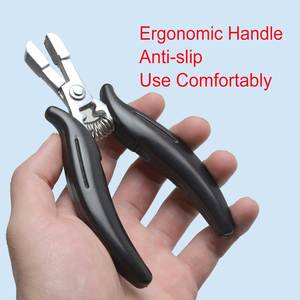 Herramienta trituradora de bonos de fusión para extensiones de cabello de queratina, alicates para cuentas de microanillos, abridor de extensiones de cabello negro y herramienta de eliminación - Product Image 3