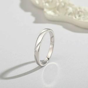 Jeulia Men's Milgrain <b>Wedding</b> <b>Band</b>-Sterling <b>Silver</b> with Geometric Topaz Zircon - Product Image 6