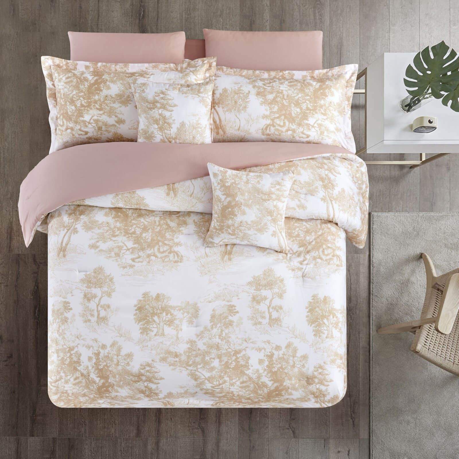 Light Brown & Rose Pink