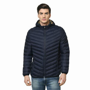 Doudounes pour hommes de grande taille avec fermeture éclair complète et manches longues Street Wear Veste bouffante coupe-vent pour hommes adultes - Product Image 1