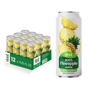 Refresco/500ml de puré orgánico de jugo de fruta de piña, sin agregar azúcar/etiqueta privada, muestra gratis, precio de fábrica bebida Vietnam - Product Image 1