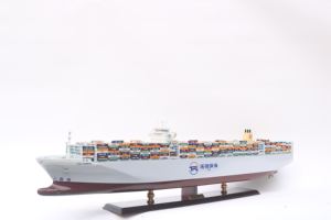 OOCL ALLEMAGNE Fabriqué À La Main Feng Shui En Bois Modèle Navire Commercial Cargo Navire Décor À La Maison Affichage Collection Souvenir Cadeau - Product Image 3