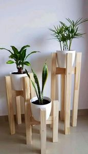 PLANTRES HANDICRAFTS <b>Wooden</b> Flowerpot Wishing Well <b>Planter</b> Backyard Garden Creative <b>Wooden</b> <b>Planters</b> Bark Flower Pots Garden - Product Image 3