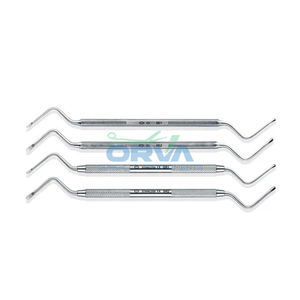 Curetas de hueso de doble punta manuales, instrumentos quirúrgicos dentales - Product Image 3