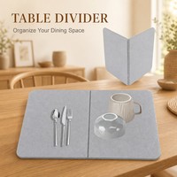Séparateur de table pliable en feutre, set de table rectangulaire pour salle à manger et cuisine, organisateur de couverts peu encombrant, OEM ODM Vente en gros