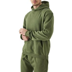 Conjunto Deportivo de Invierno para Hombre, 100% Algodón, Felpa, Sudadera con Capucha, Color Sólido, Manga Larga, Bolsillos Delanteros, Pantalones Deportivos - Product Image 2