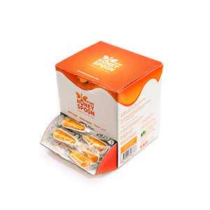 Caja cuadrada de cartón, cuchara de Miel pura, miel de pino puro al 100, miel de pino orgánico, 7 gramos, 100 Uds. - Product Image 2