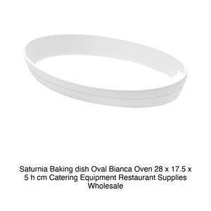 Bandeja para hornear Saturnia Oval Bianca para horno 28 x 17.5 x 5 h cm, equipo de catering, suministros para restaurantes, venta al por mayor - Product Image 2