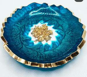 Bols en époxy et résine bol de service à salade nouveau design bol en résine de service fait à la main maison et jardin cuisine meilleur bol - Product Image 4