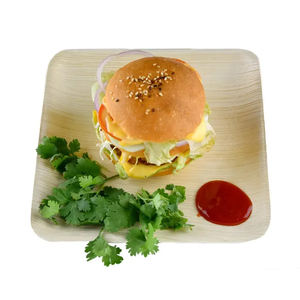 Vaisselle jetable écologique Assiette à dîner biodégradable naturelle en pâte à papier pour les fêtes de mariage Pique-nique - Product Image 4