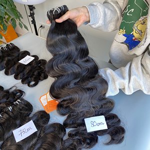 100% Raw Unprocessed Body Wavy Weft Hair Bundles Human Hair Extensions Luxury Quality No Shedding No <b>Tangle</b> From Trustful Vendor - Product Image 2