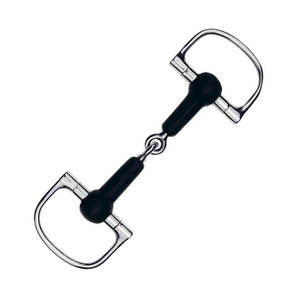 Broca Dee de alta calidad con boca cubierta de goma, broca de caballo de acero inoxidable articulada para control, entrenamiento, tachuelas ecuestres, caballos - Product Image 5