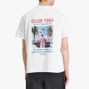 T-shirt blanc surdimensionné DTF | 100% coton French Terry 250 GSM Crewneck | T-shirt graphique rétro | Streetwear Premium & Urban Fashion - Product Image 2