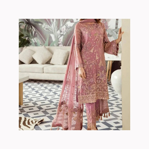 ชุดอีดสุภาพสตรีปาร์ตี้สวมสนามหญ้าชัลวาร์คามิซสุภาพสตรีสนามหญ้าหลัก 2024 สนามหญ้าบริสุทธิ์ 100% การออกแบบใหม่ - Product Image 1