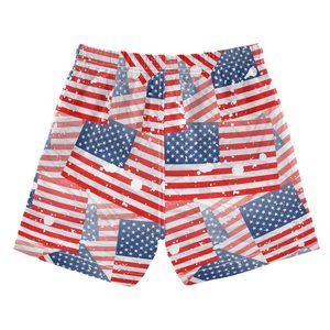 Short de bain pour homme avec logo personnalisé Short de plage à séchage rapide de 5 pouces Short de bain en polyester 100% respirant avec motif imprimé - Product Image 2