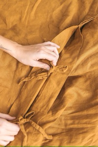 Luxurious 3-<b>Pc</b> European Linen Duvet <b>Set</b> 200TC for Queen King Sizes 2 Pillowcases Pure European Linen Wholesale Weddings Hotels - Product Image 3