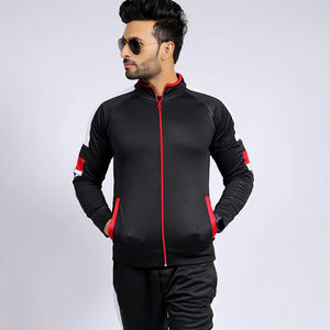 2025 derniers hommes Full Zip survêtement à manches longues en cours d'exécution avec impression solide technique bonne qualité respirant Traclksuit pour unisexe - Product Image 3