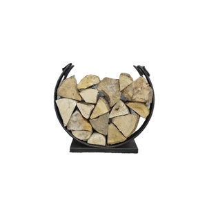 Estante de troncos de lujo más vendido Almacenamiento de madera contra incendios Negro Uso en exteriores e interiores Estante de troncos de hierro de metal de diferentes estilos - Product Image 6